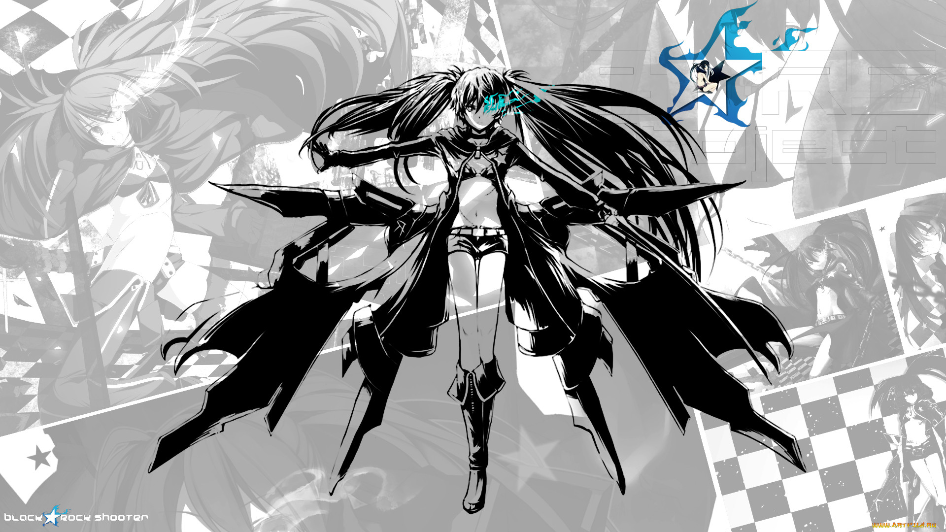 , black rock shooter, black, rock, shooter, kuroi, mato, 